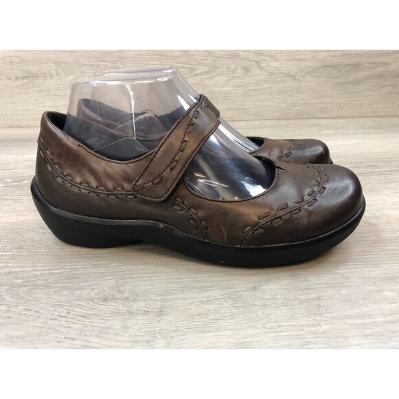 Ziera Gummibear ZR10071 Women 38 Brown Leather Slip-On Round Toe Mary Jane Shoes - Picture 1 of 9